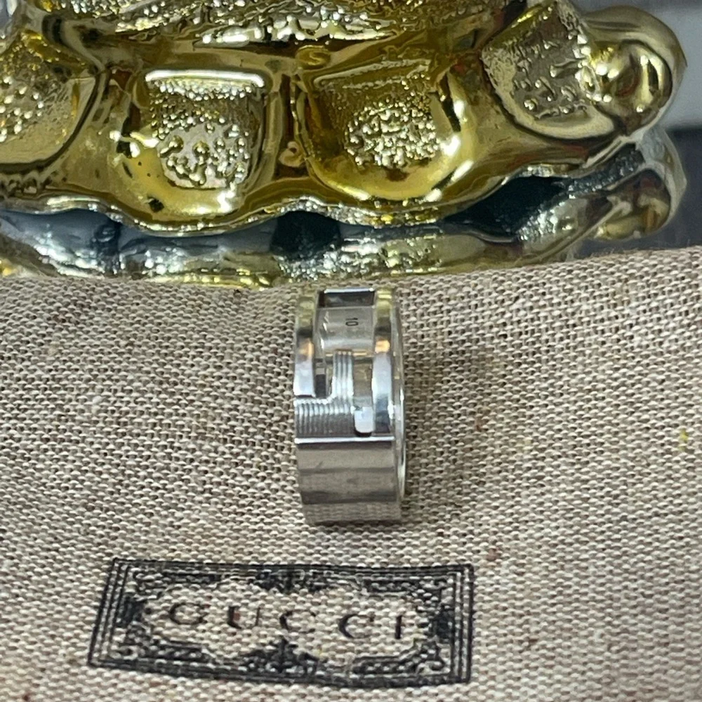Gucci Unisex 925 Silver G Ring - Picture 6 of 8